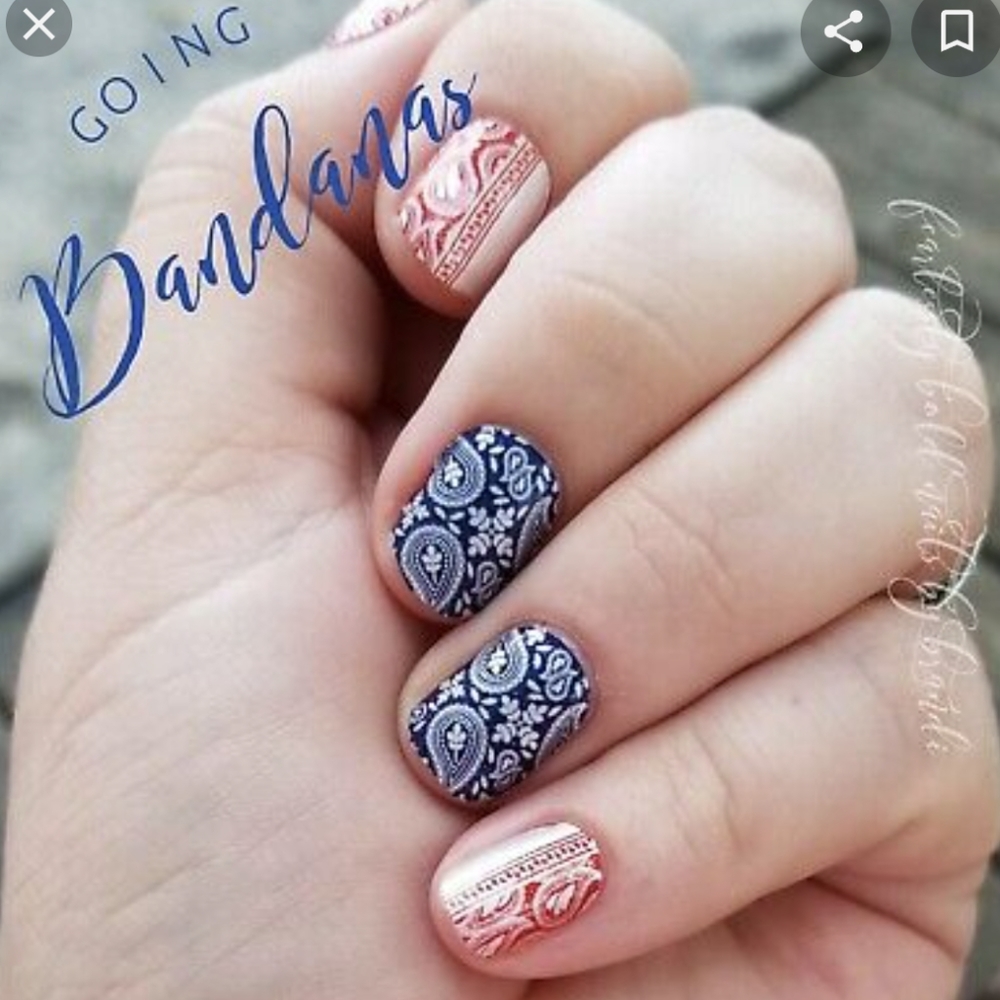 2 sets! Color Street RARE Going Bandanas and Beijing Beauty mani. NEW!